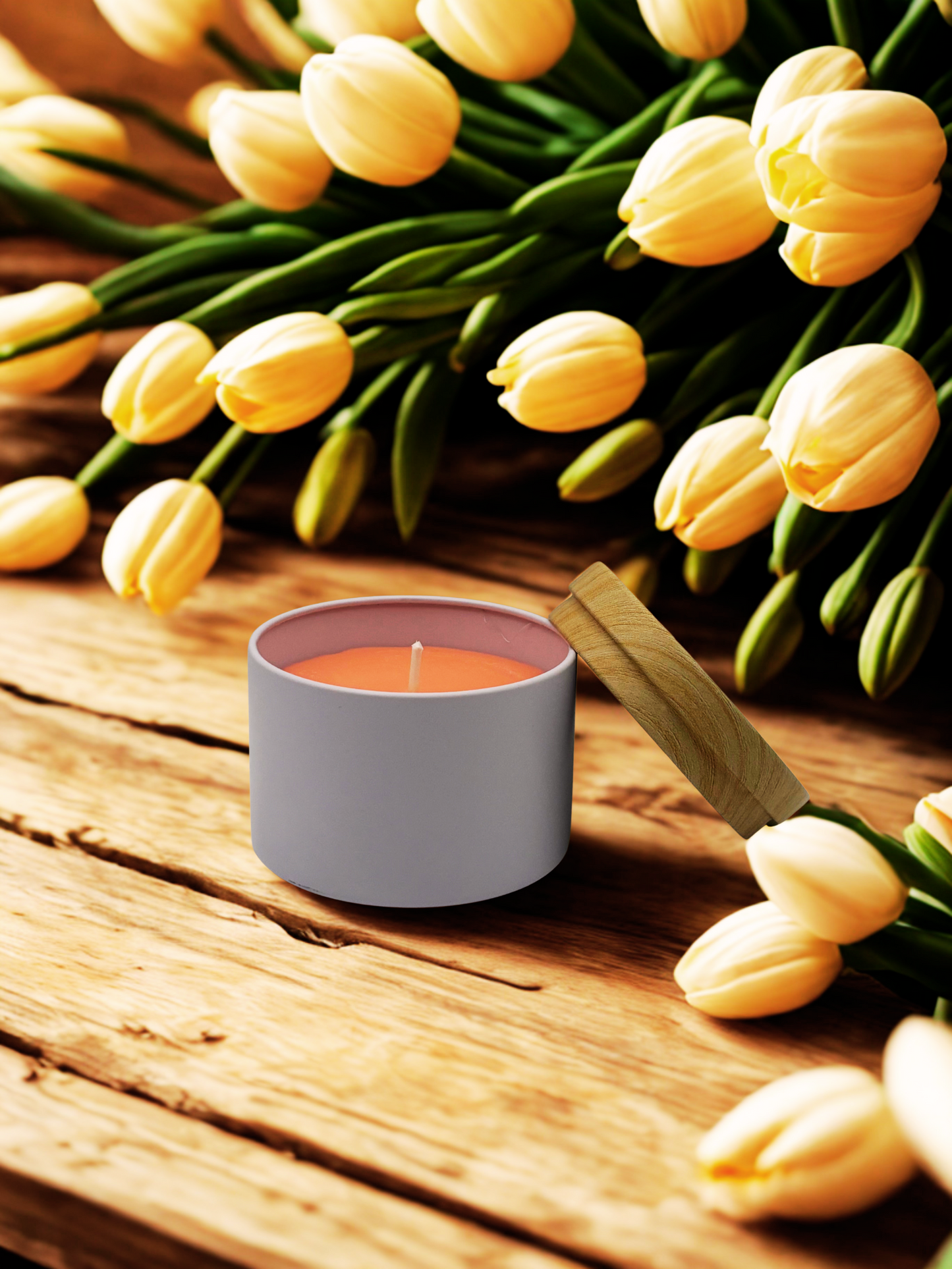 4oz White Tin Candle