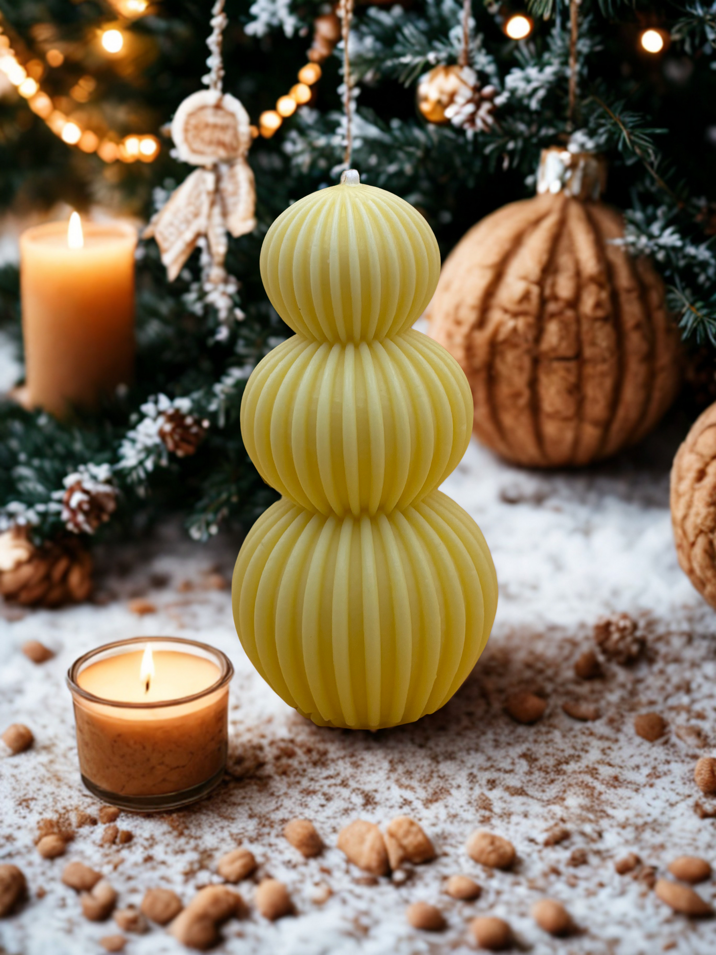 3-Ball Pillar Candle