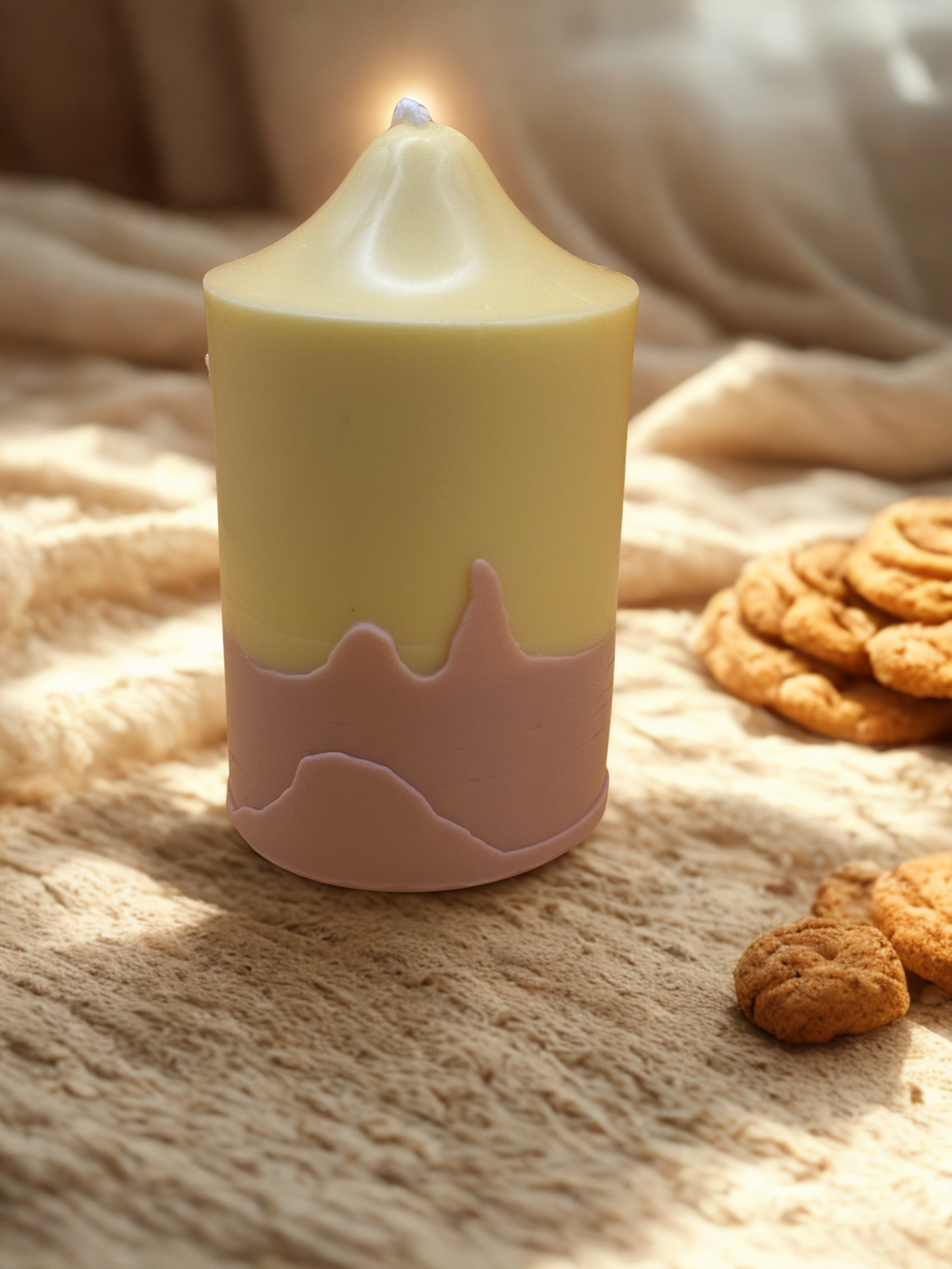 3' Fat Tipped Pillar Candle