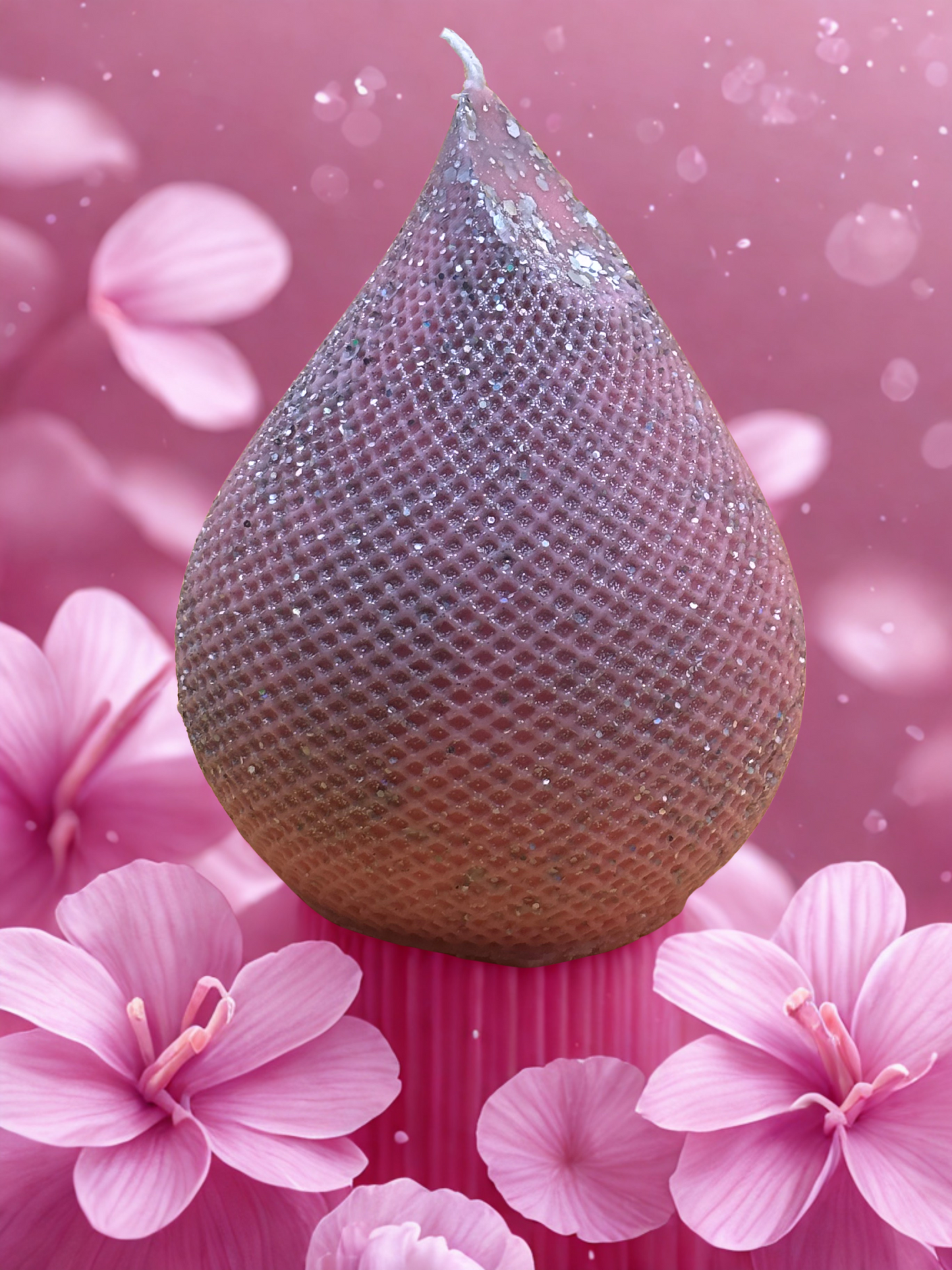 Large Raindrop Candle