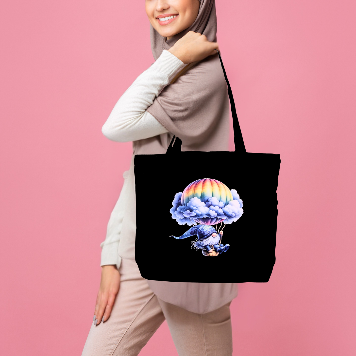 Medium Black Canvas Bag