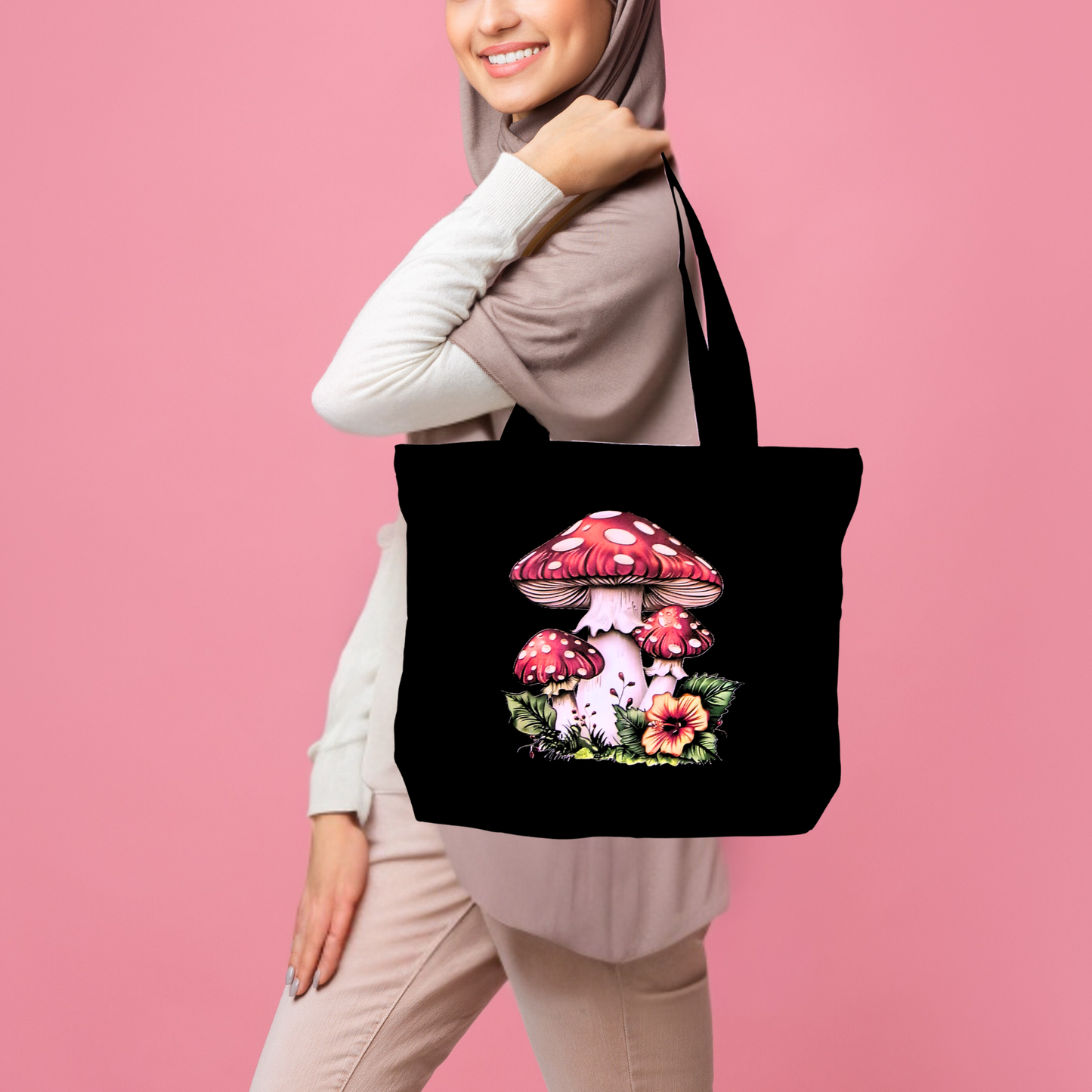 Medium Black Canvas Bag