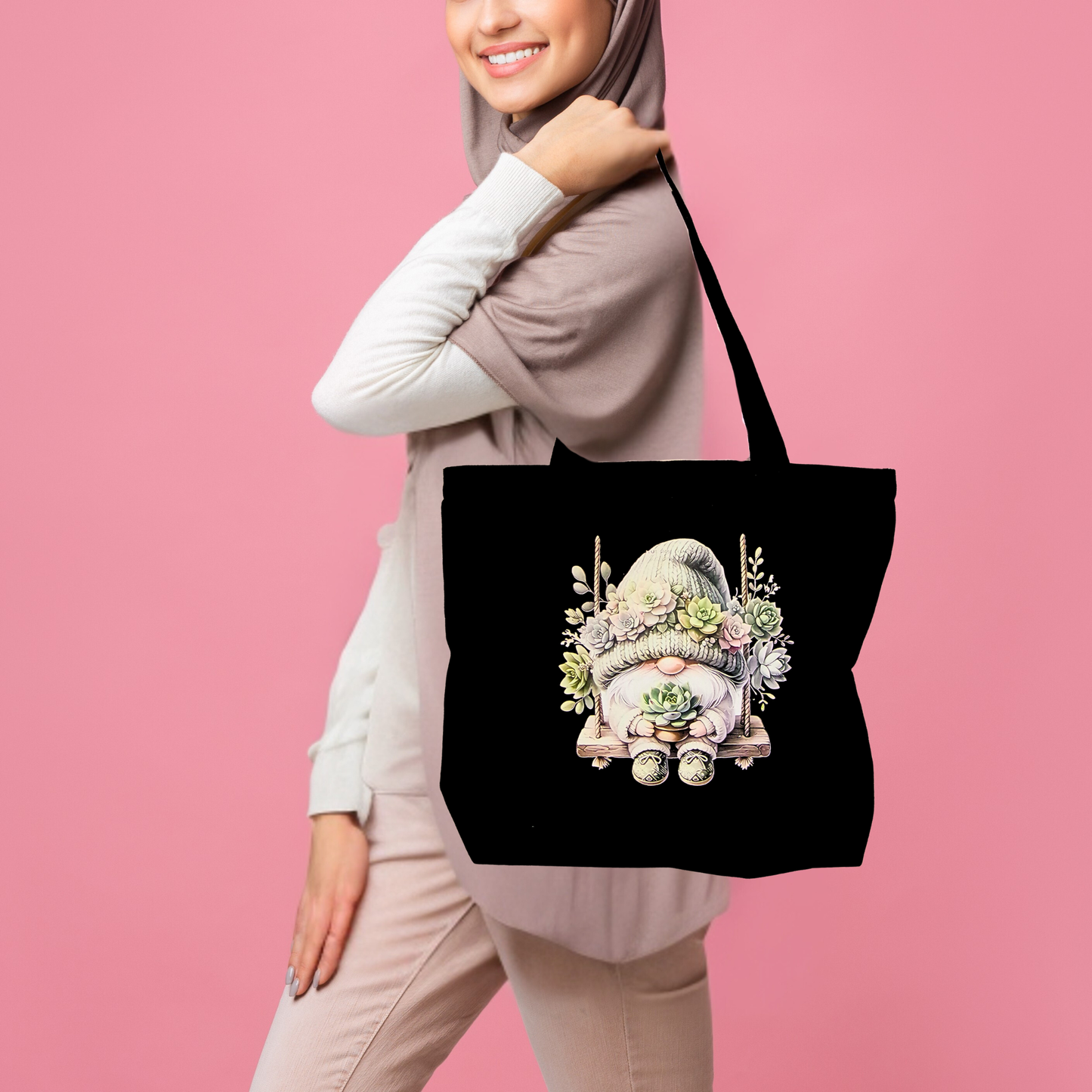 Medium Black Canvas Bag