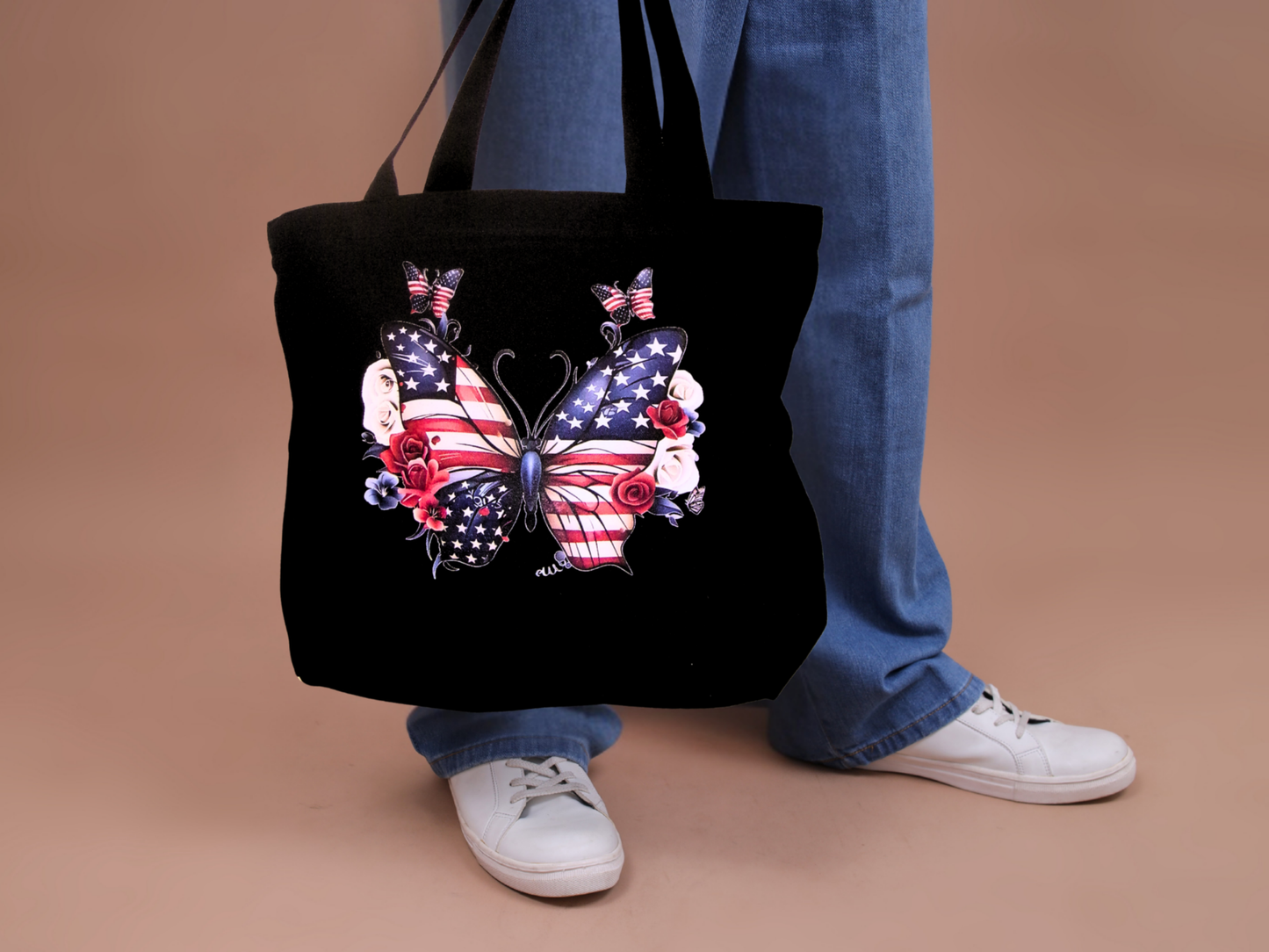 Medium Black Canvas Bag