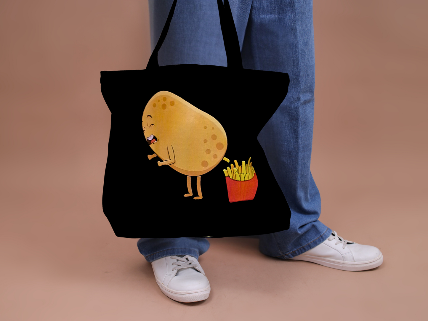 Medium Black Canvas Bag