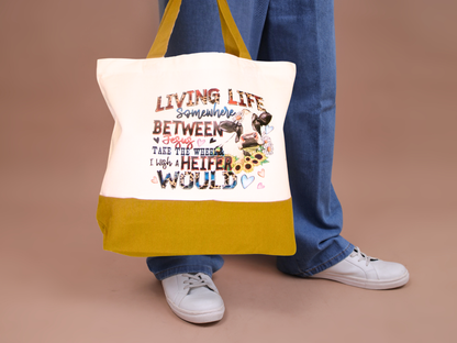 Large White Canvas Bage