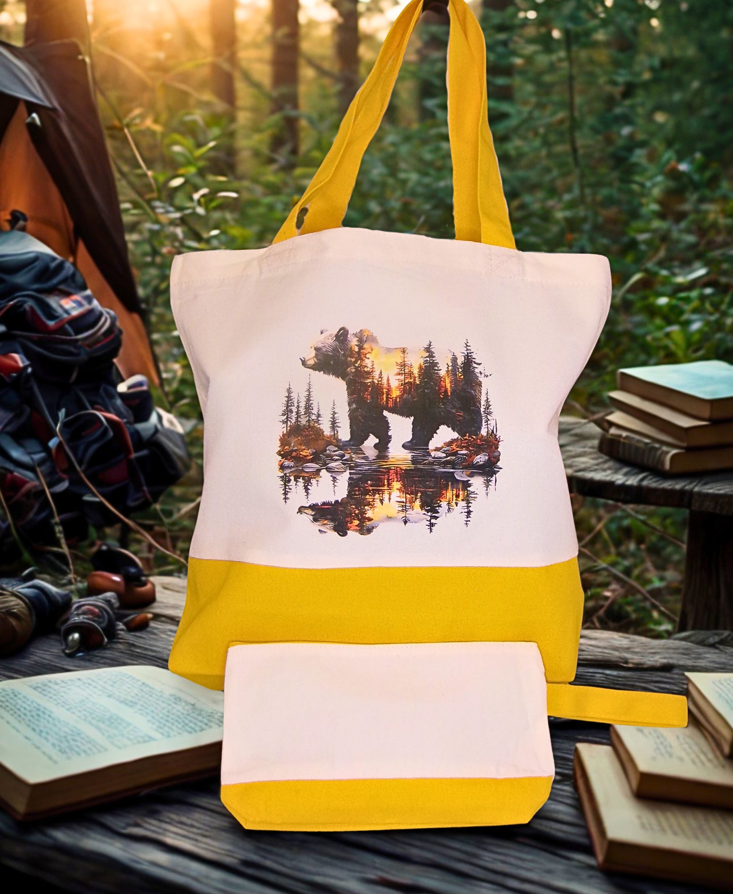 Large Canvas Tote Bag Set