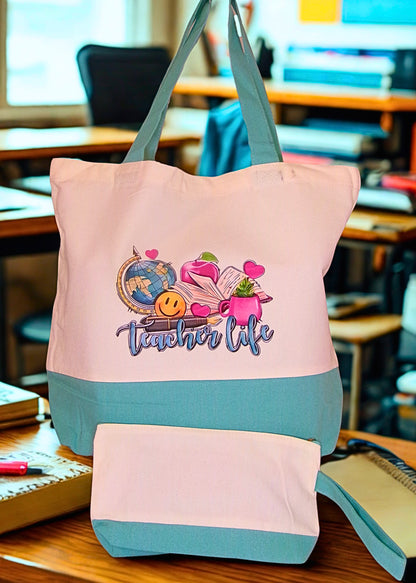 Large Canvas Tote Bag Set