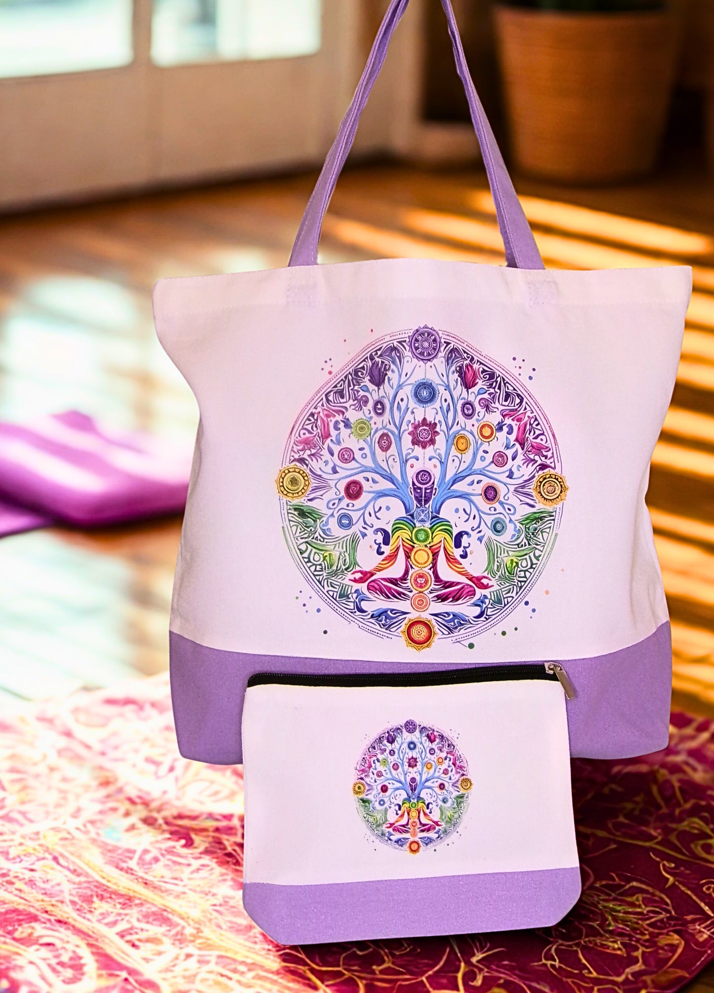 Large Canvas Tote Bag Set
