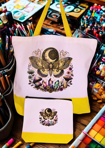 Large Canvas Tote Bag Set