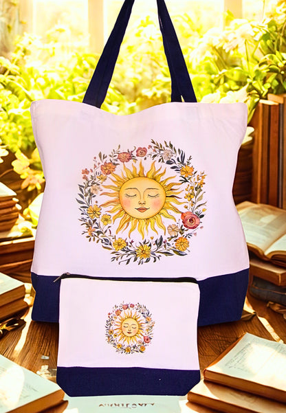 Large Canvas Tote Bag Set
