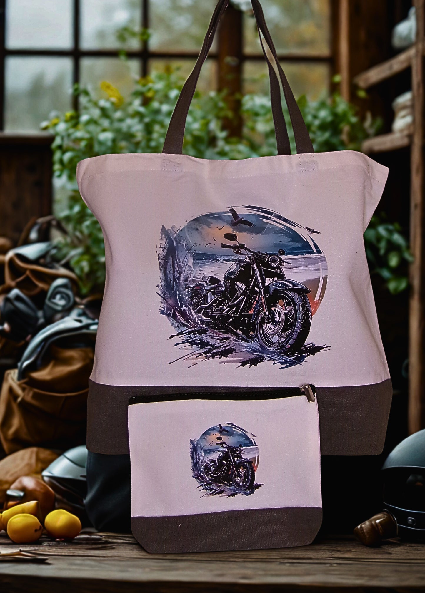 Large Canvas Tote Bag Set