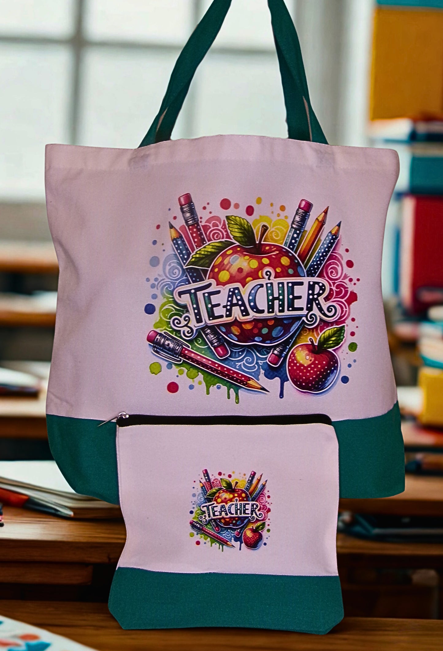 Large Canvas Tote Bag Set