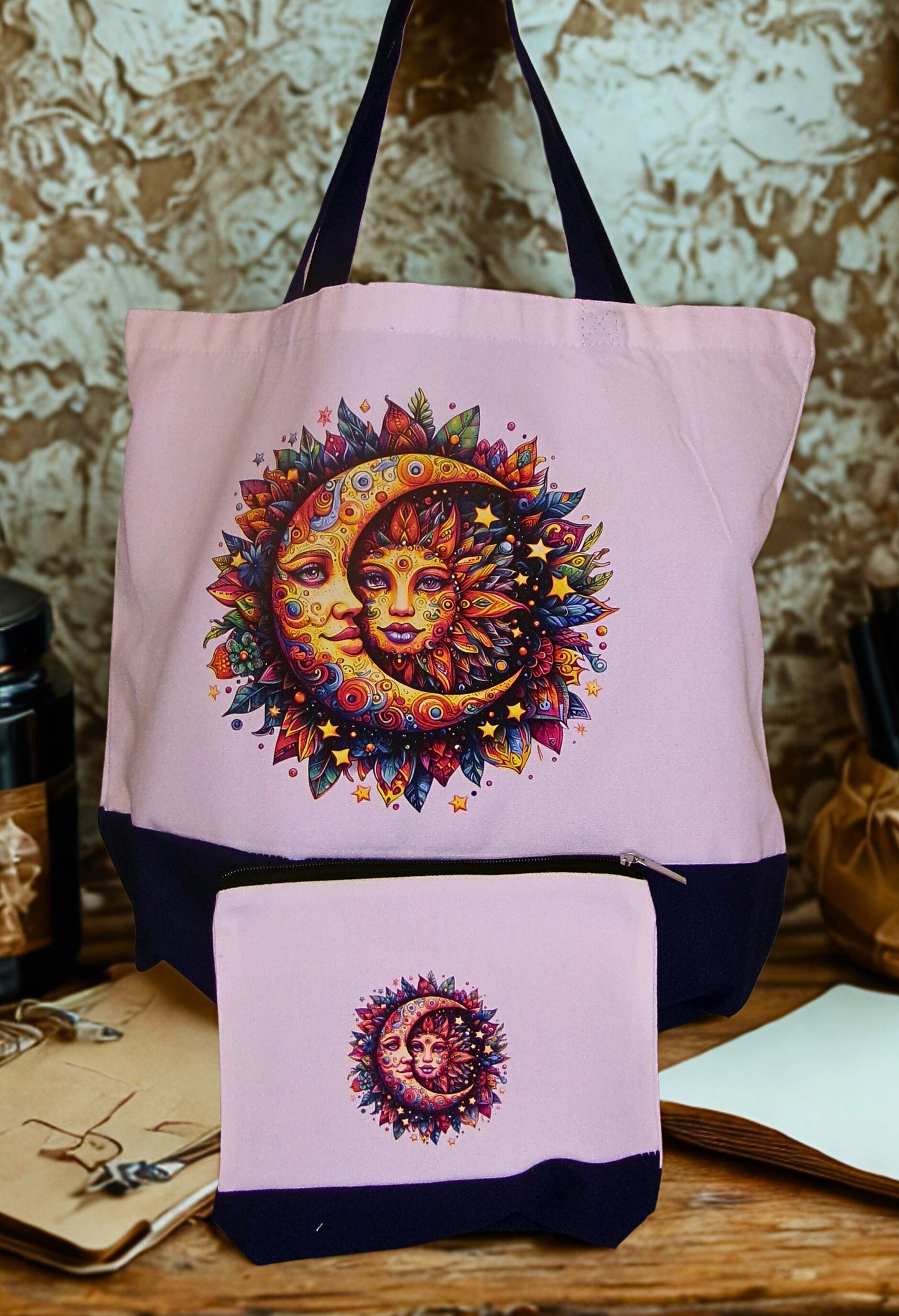 Large Canvas Tote Bag Set