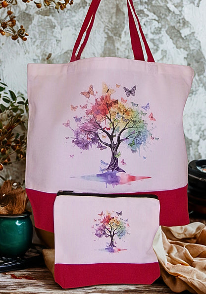 Large Canvas Tote Bag Set