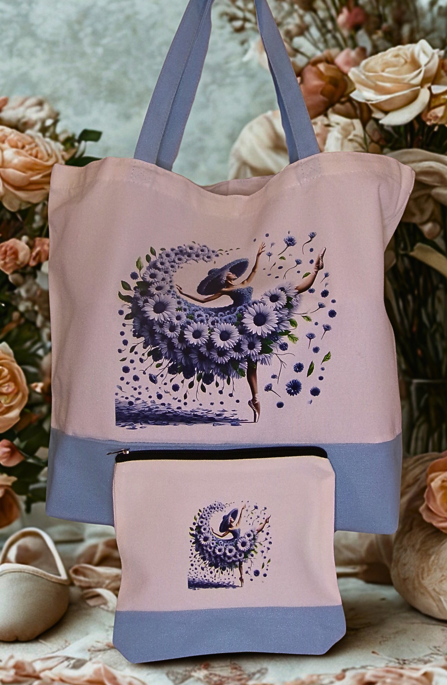 Large Canvas Tote Bag Set