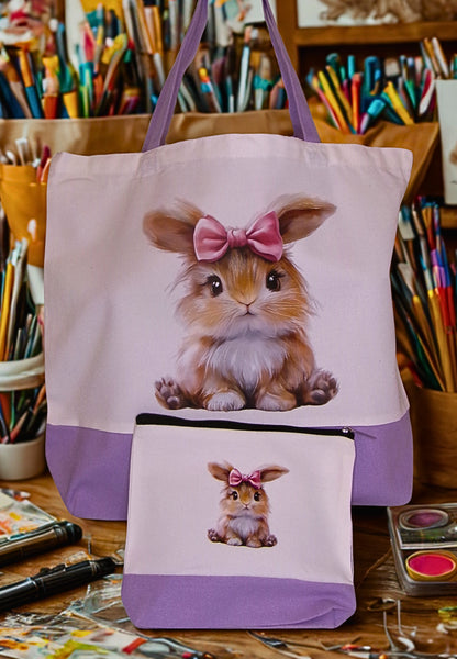 Large Canvas Tote Bag Set