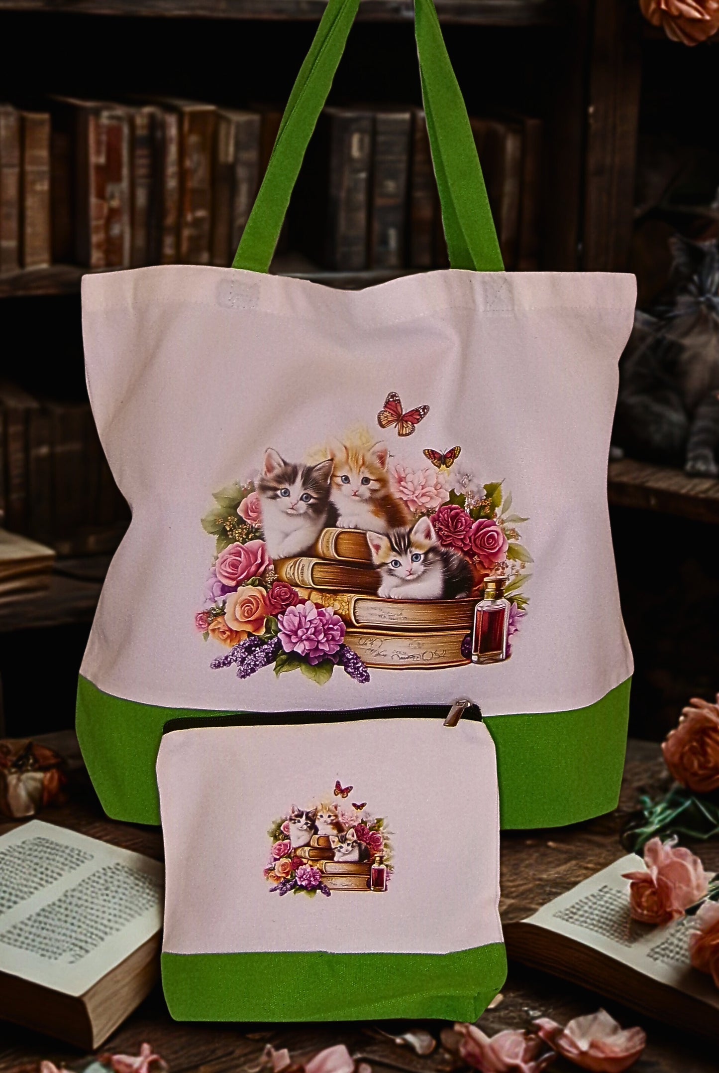 Large Canvas Tote Bag Set