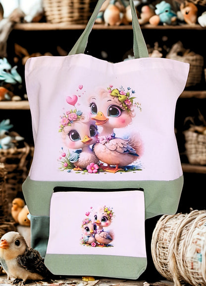 Large Canvas Tote Bag Set