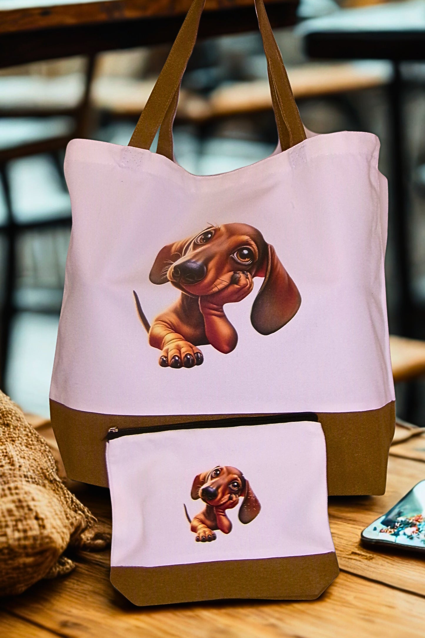Large Canvas Tote Bag Set