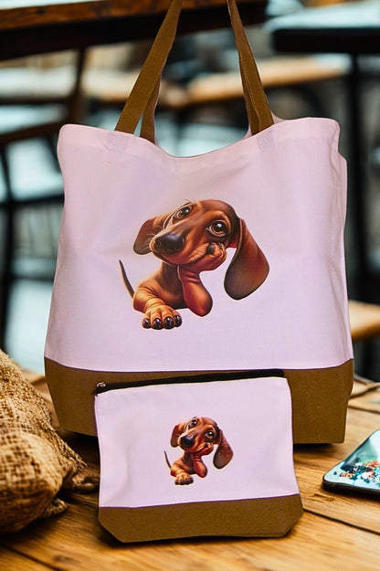 Large Canvas Tote Bag Set