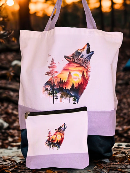 Large Canvas Tote Bag Set