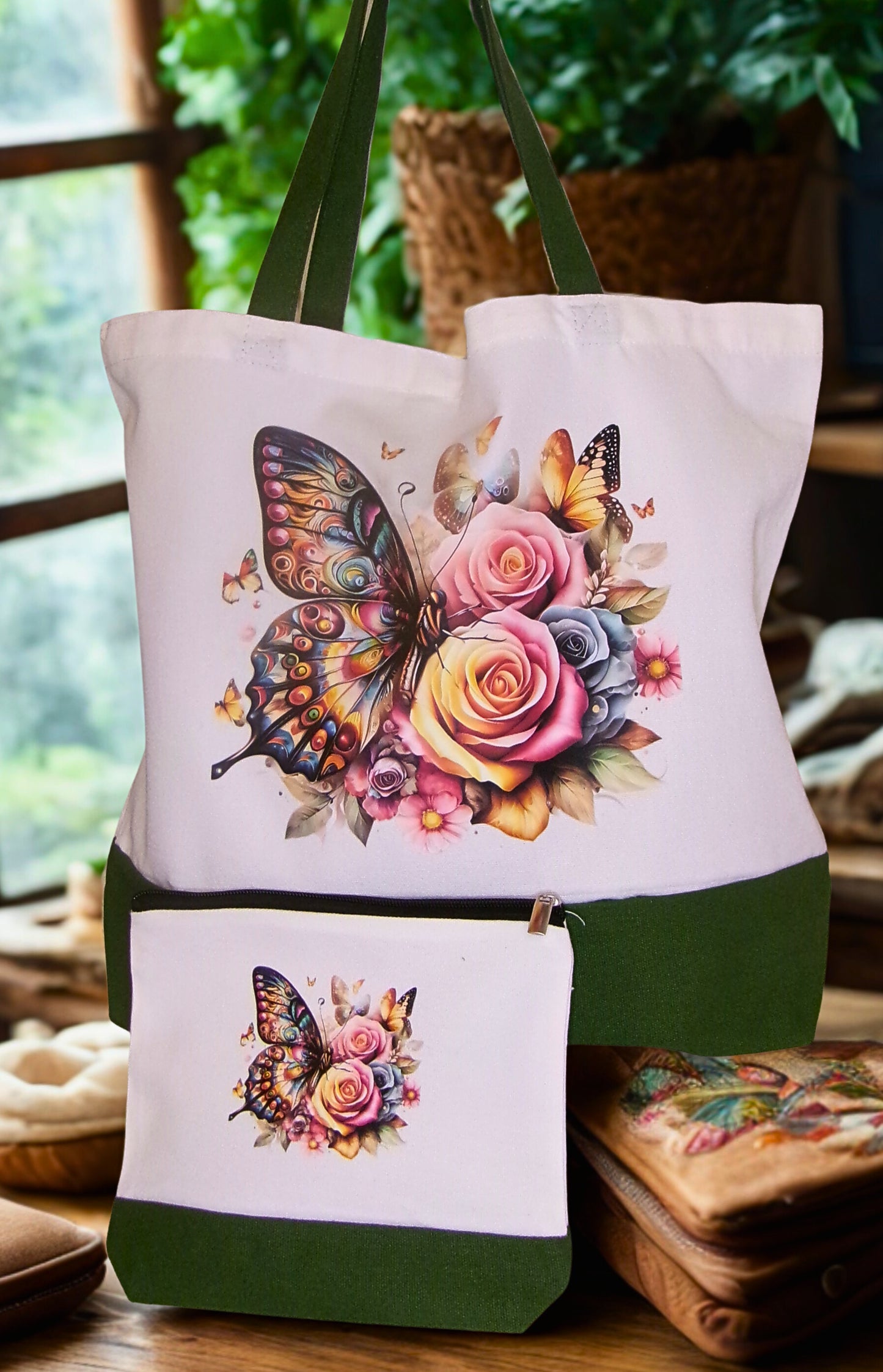 Large Canvas Tote Bag Set
