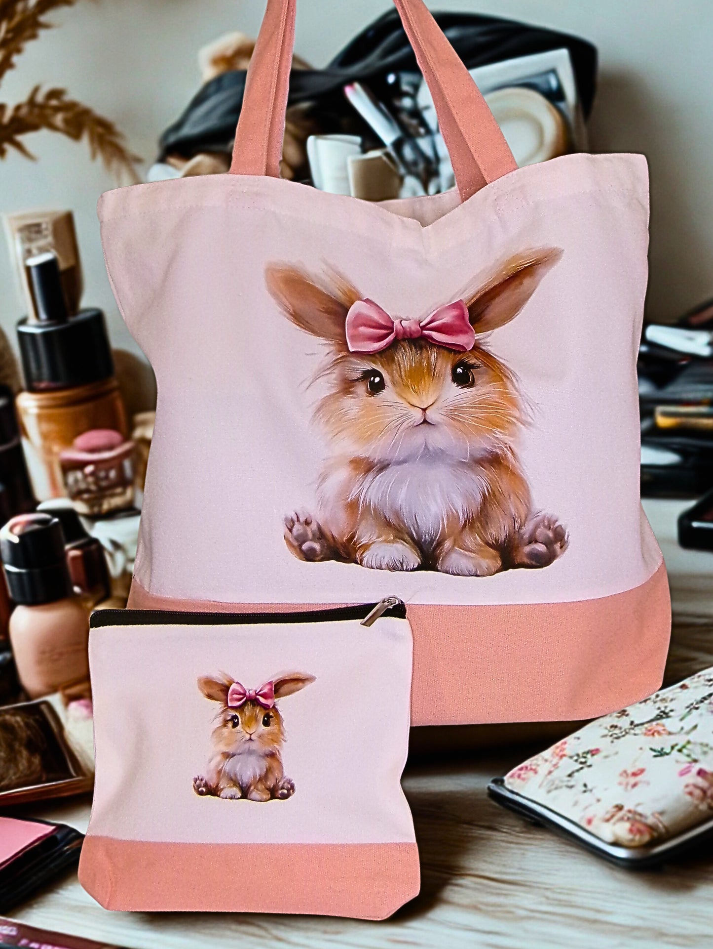 Large Canvas Tote Bag Set