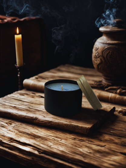 4oz Black Tin Candle