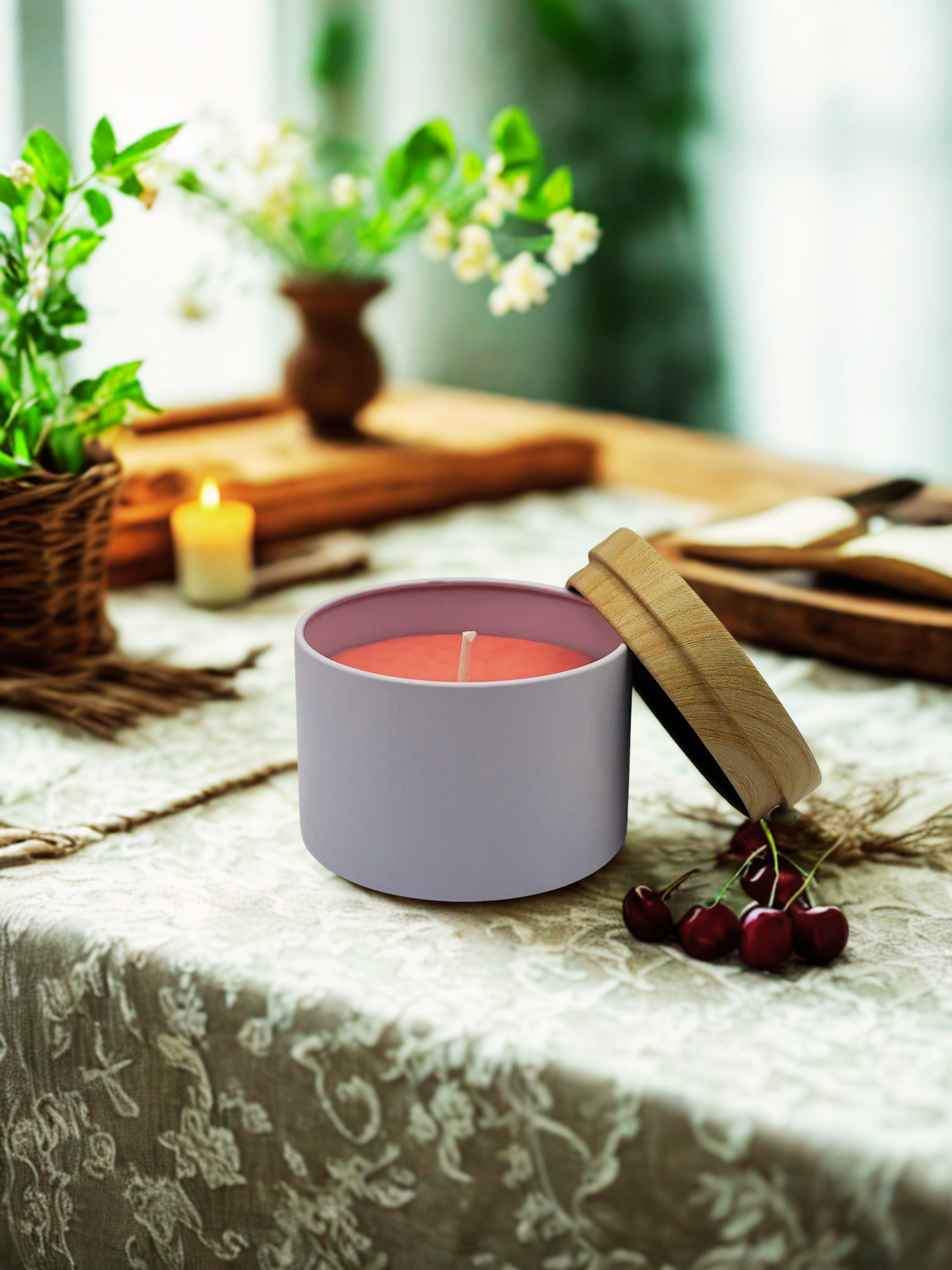 4oz White Tin Candle