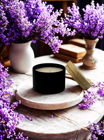 4oz Black Tin Candle