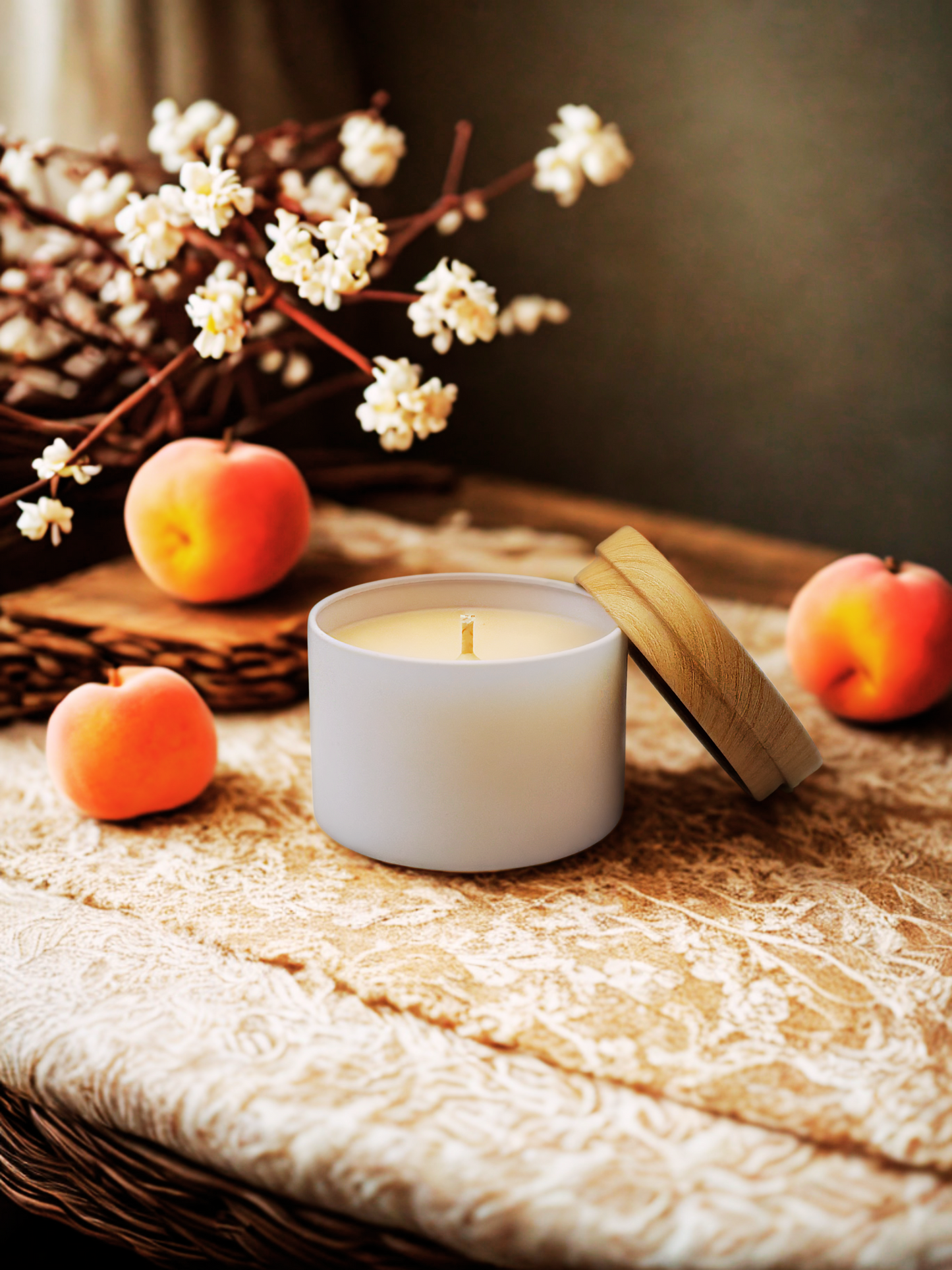 4oz White Tin Candle