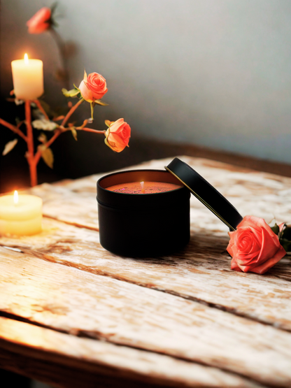 4oz Black Tin Candle