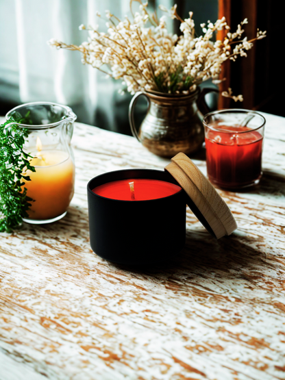 4oz Black Tin Candle