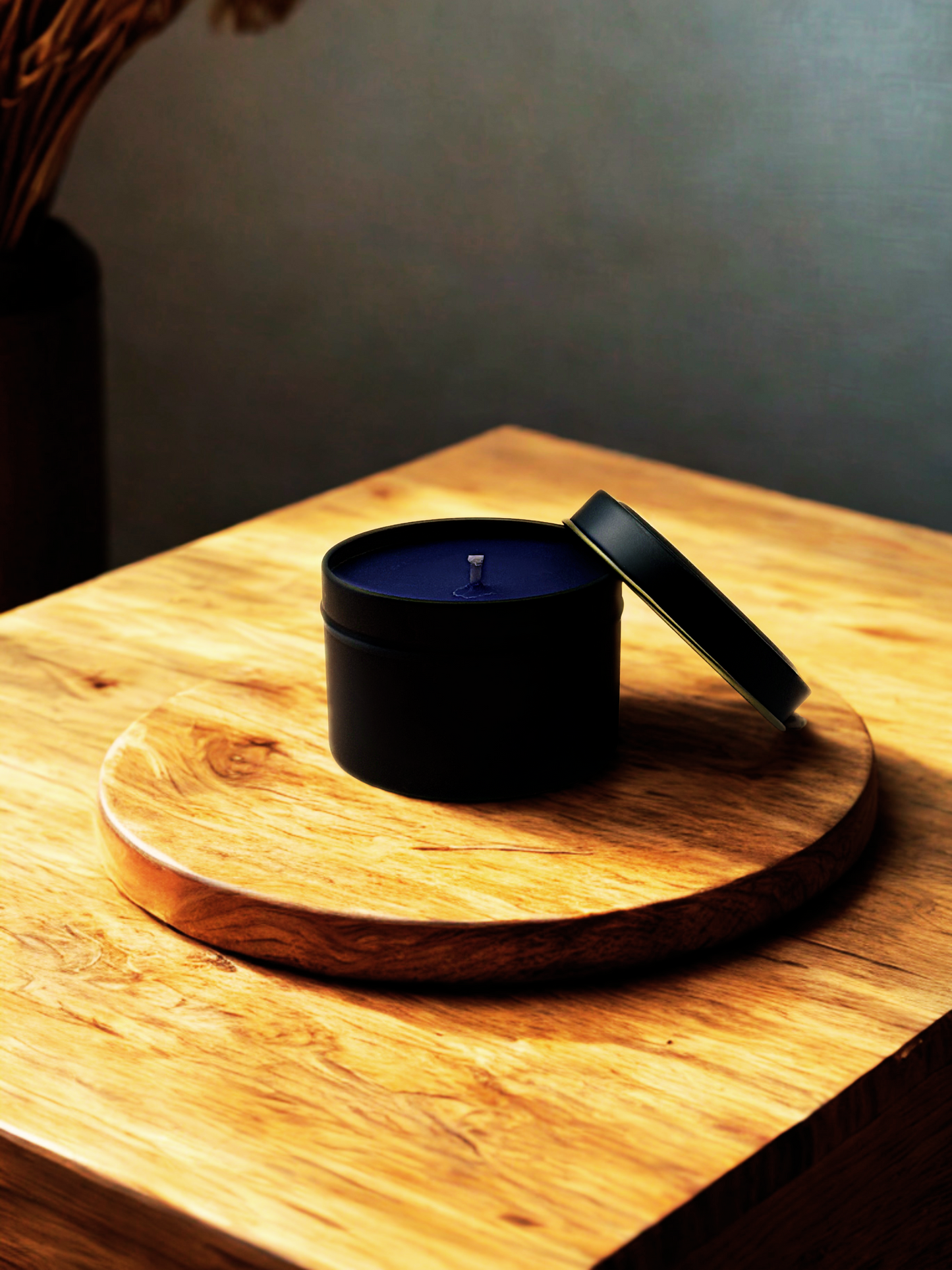 4oz Black Tin Candle