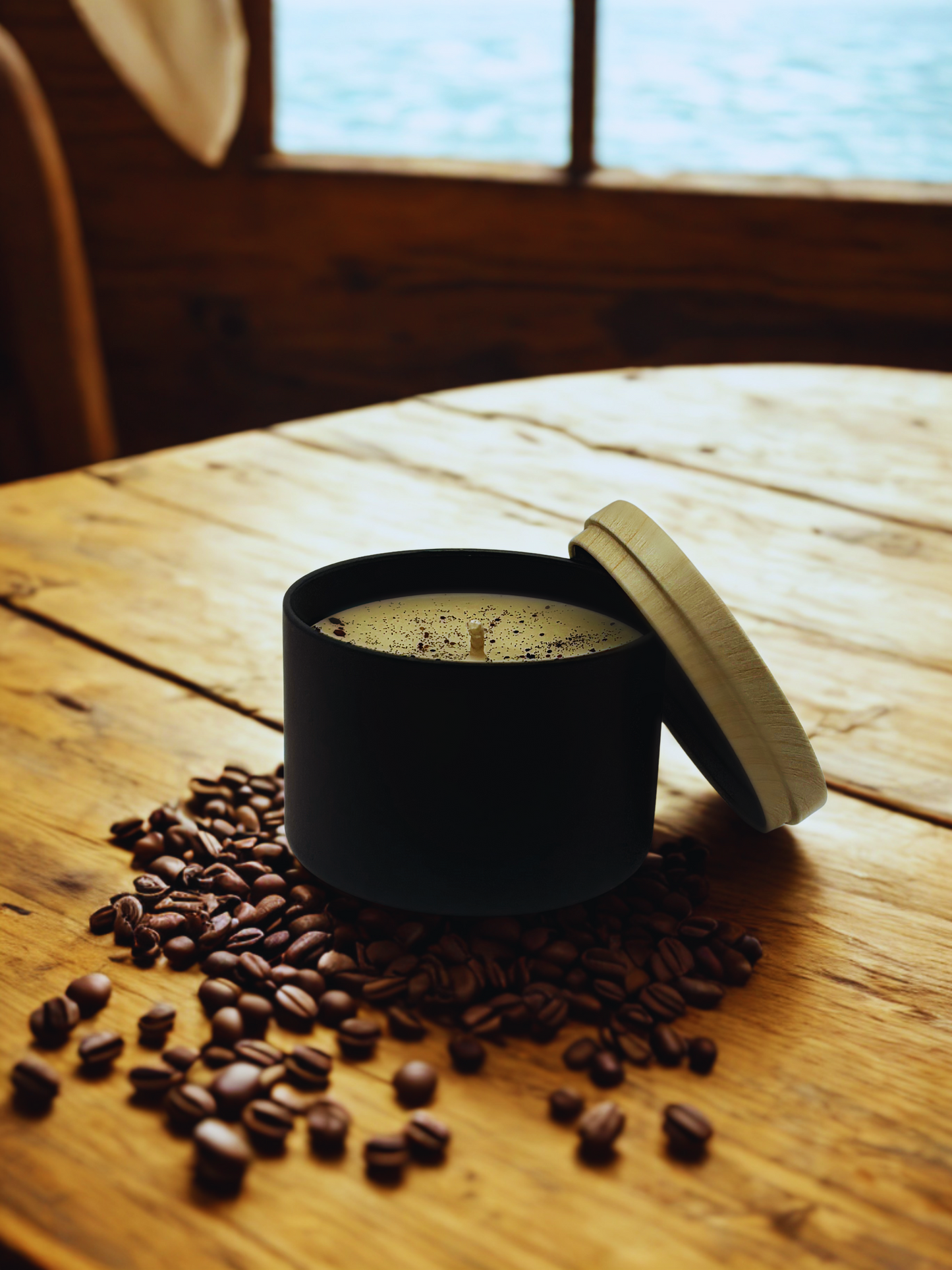 8oz Black Tin Candle