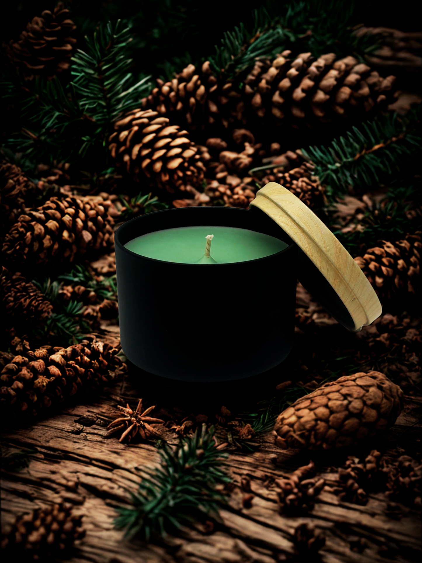 8oz Black Tin Candle