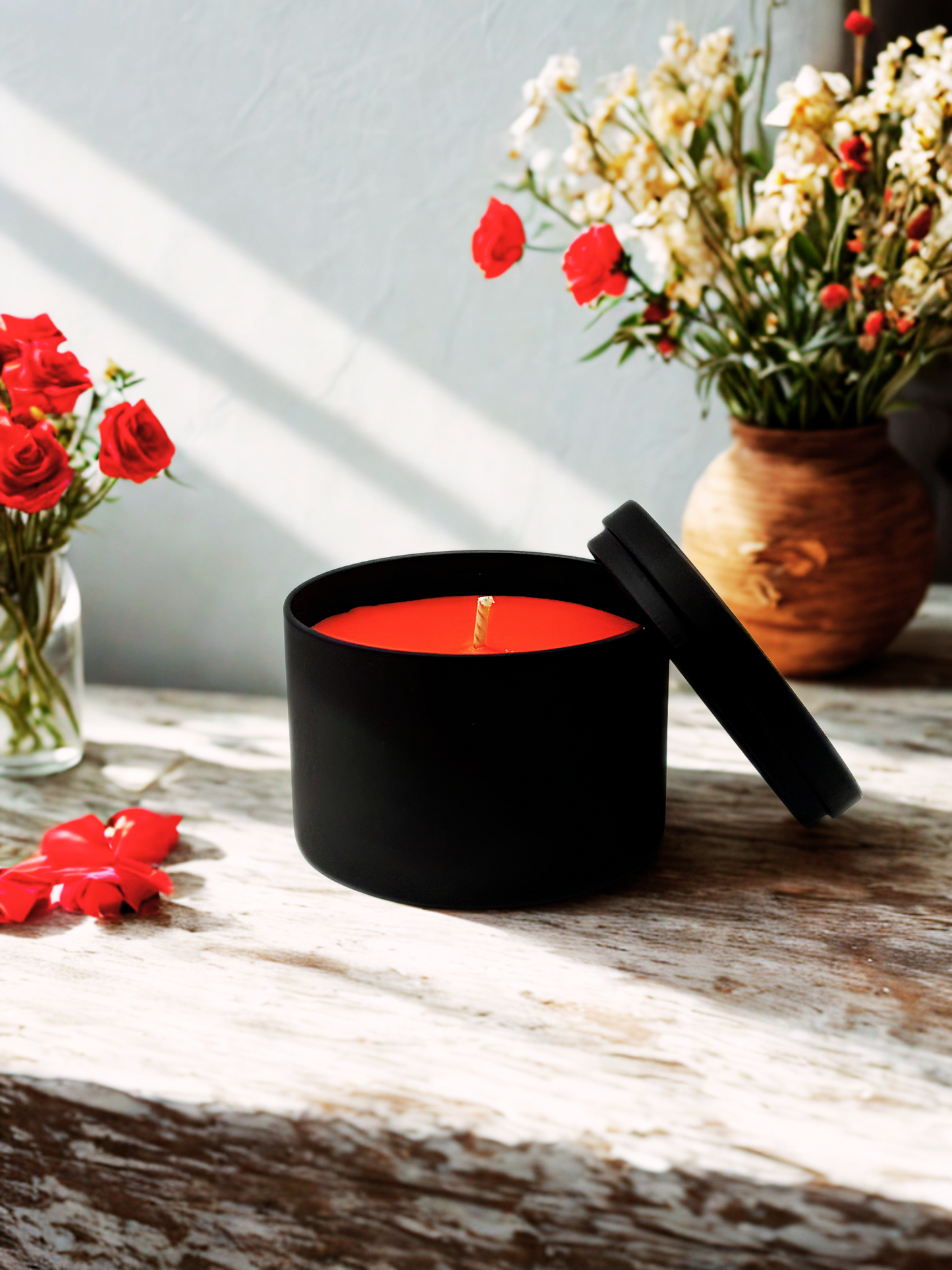 8oz Black Tin Candle