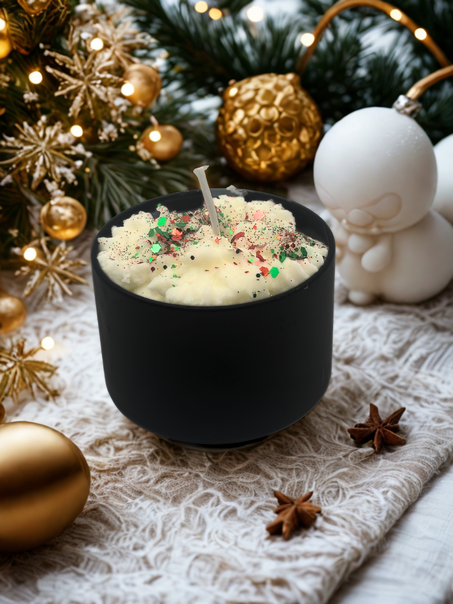 Whipped 4oz Black Tin Candle