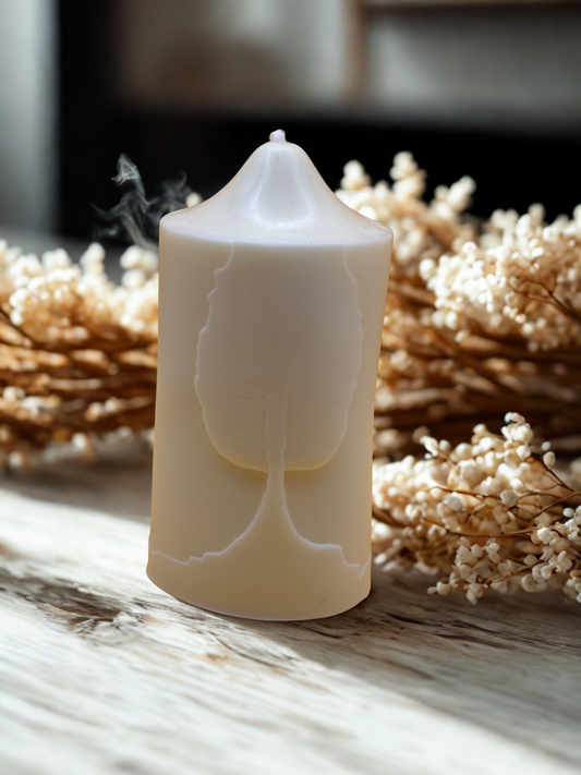 3" Tipped Pillar Candle