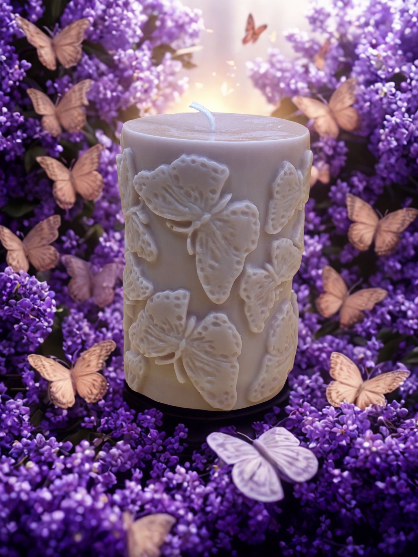 Butterfly Pillar Candle