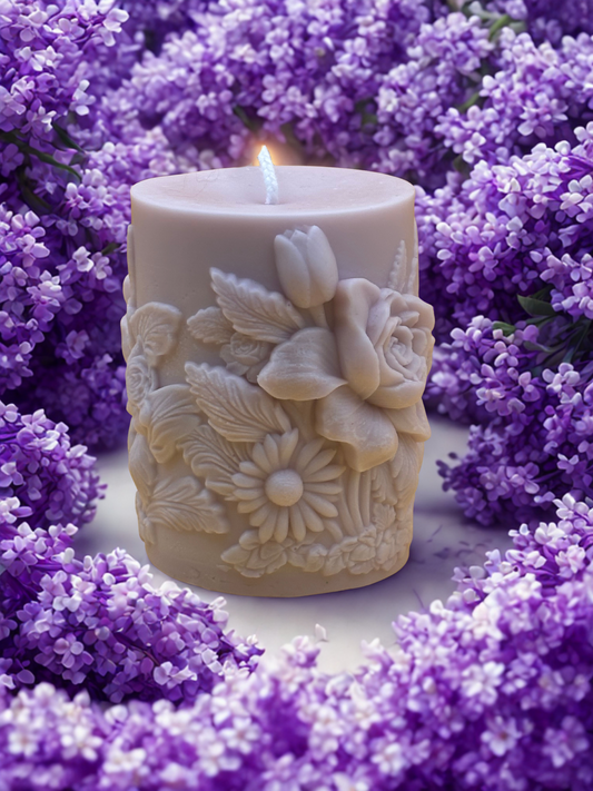 Flower Pillar Candle