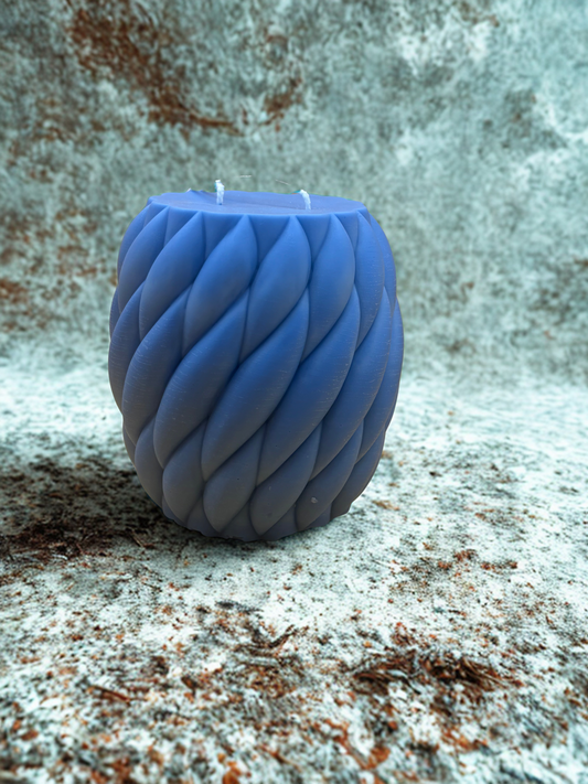 Large Twist Pillar Candle