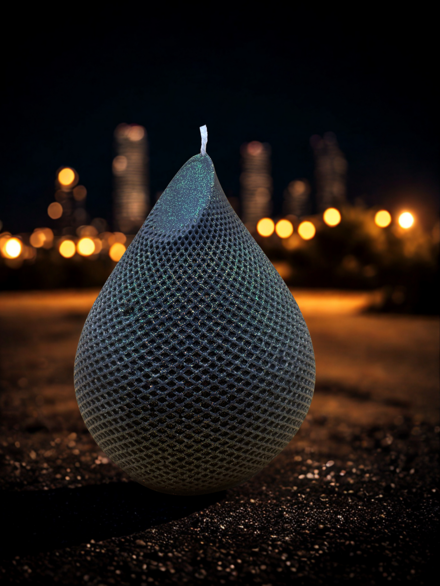 Large Raindrop Candle