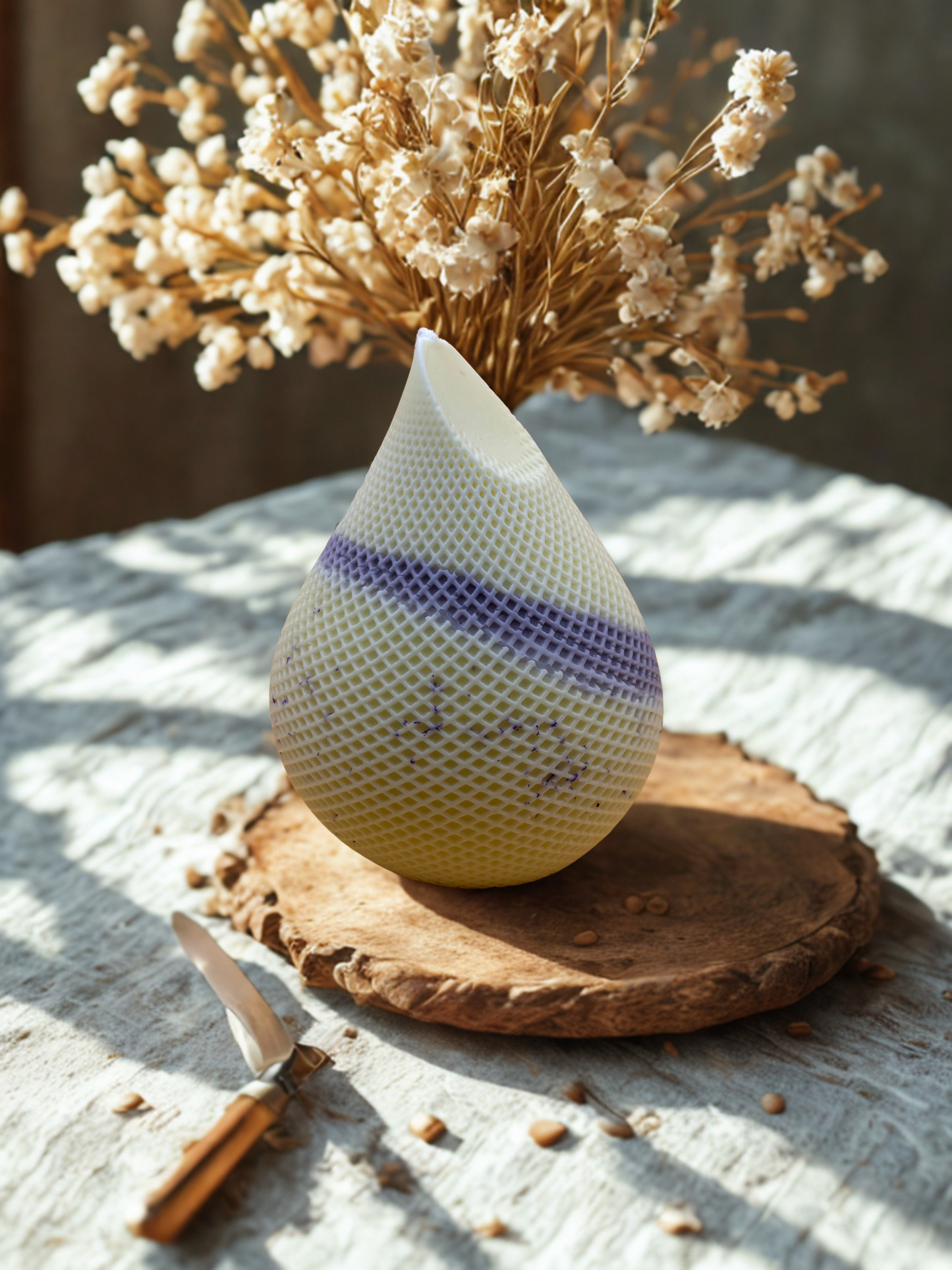 Large Raindrop Candle