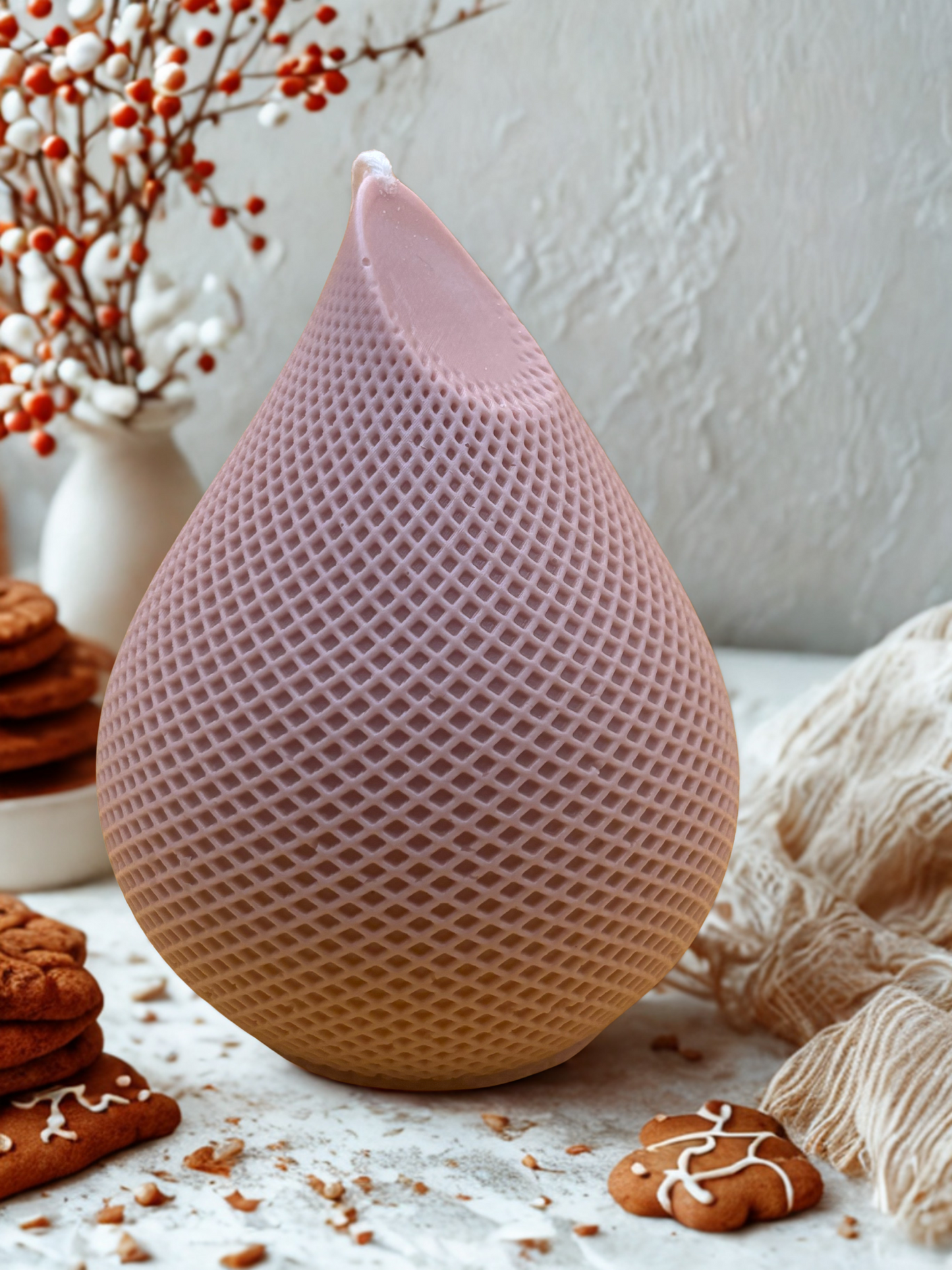 Large Raindrop Candle