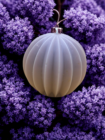 Ridged X-mas Ball Candle